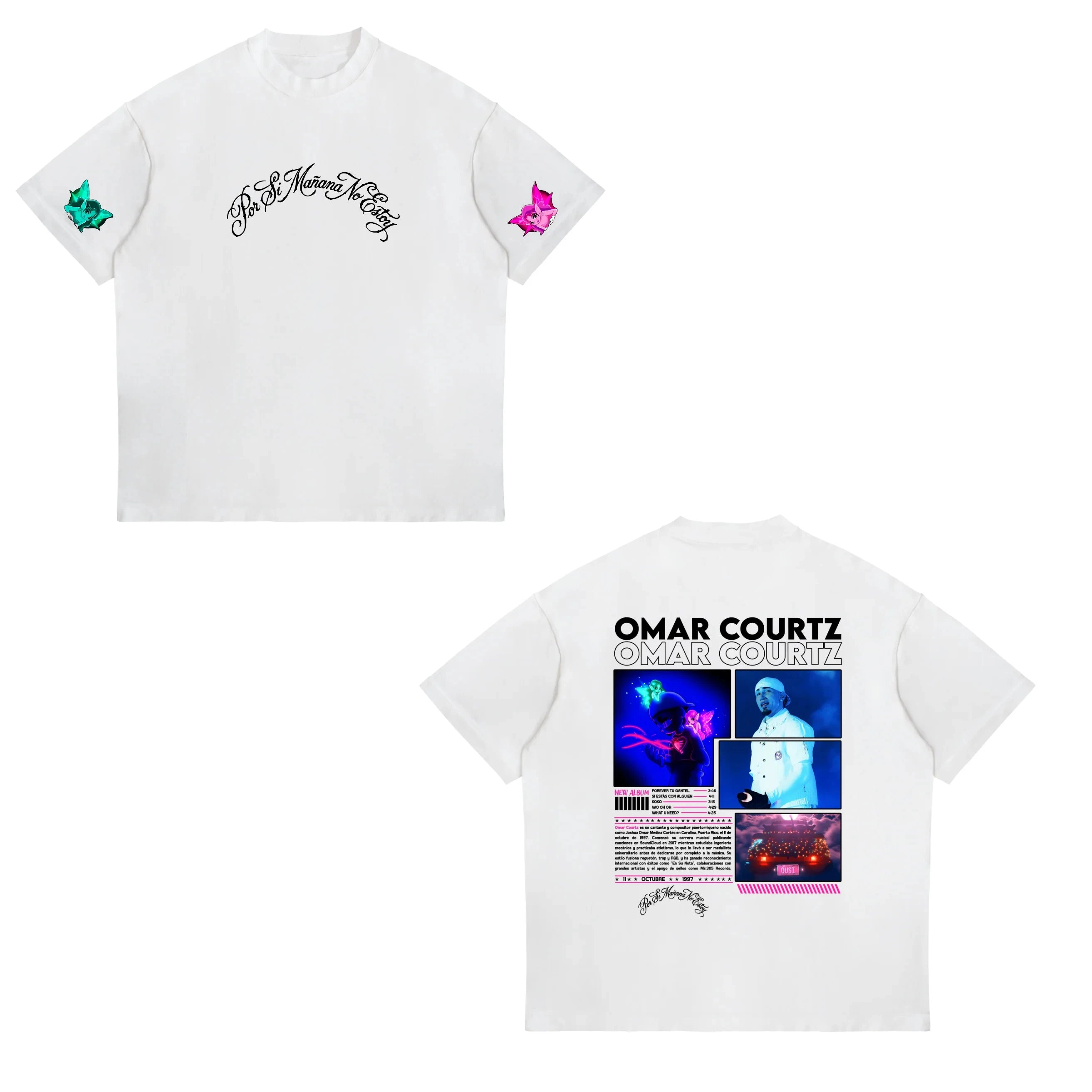 Singer Omar Courtz Primera Musa Tour 2025 New T-shirt Men Women Fashion Harajuku T Shirt Vintage Oversized Cotton T-shirts