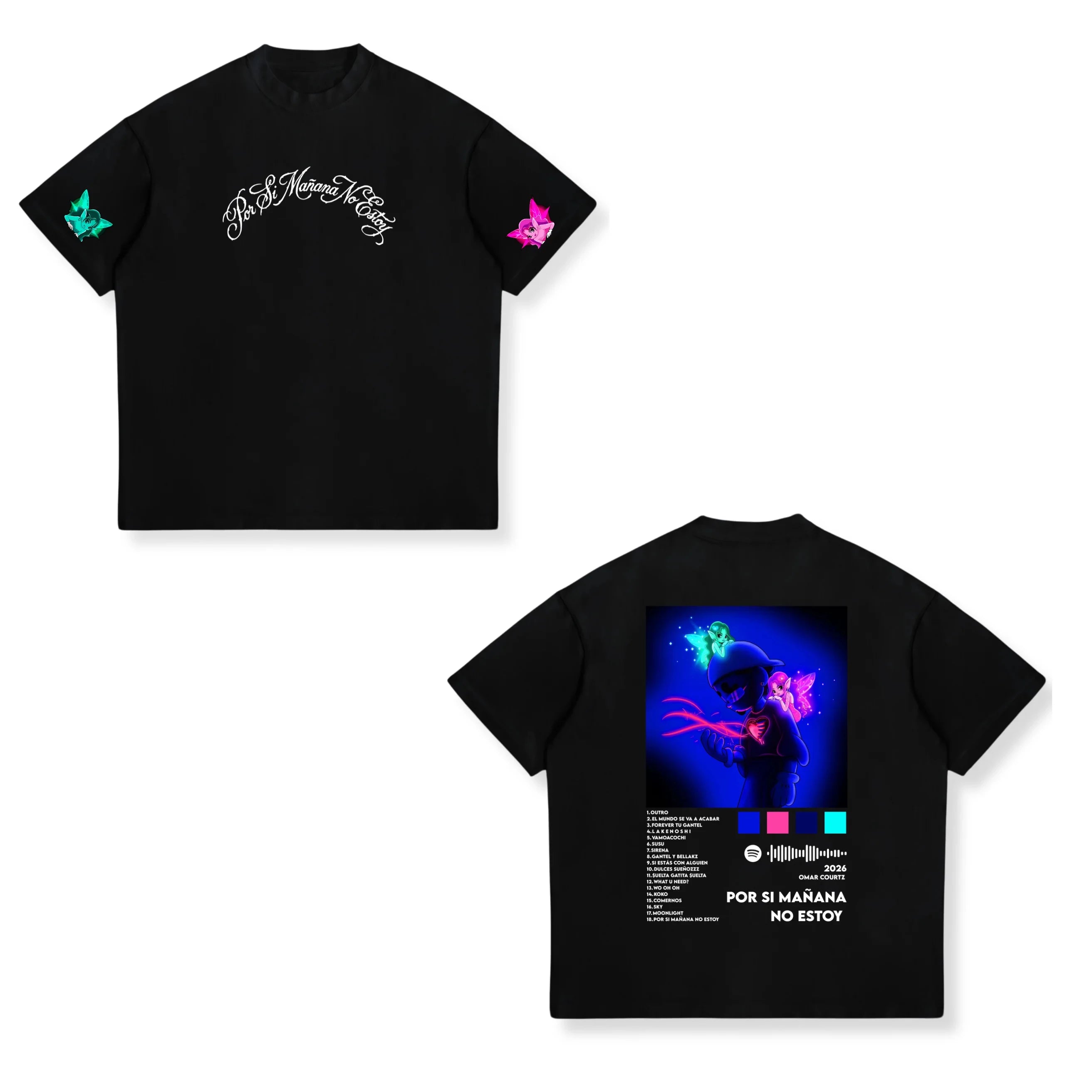 Singer Omar Courtz Primera Musa Tour 2025 New T-shirt Men Women Fashion Harajuku T Shirt Vintage Oversized Cotton T-shirts