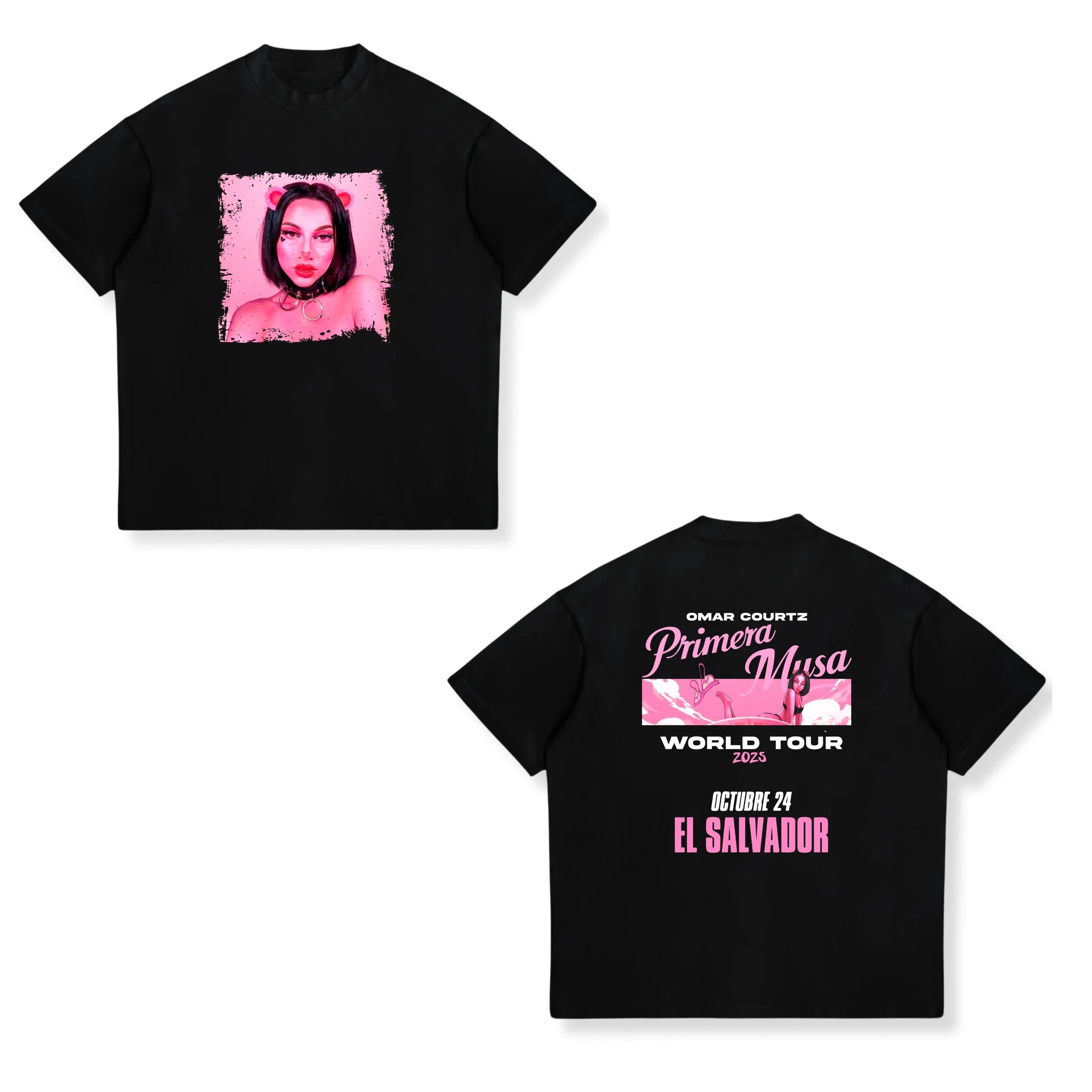 Singer Omar Courtz Primera Musa Tour 2025 New T-shirt Men Women Fashion Harajuku T Shirt Vintage Oversized Cotton T-shirts