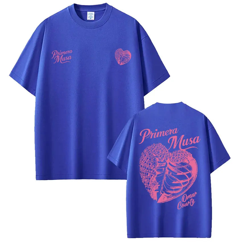 Omar Courtz Primera Musa Album Tour Merch T Shirt Men's Women Hip Hop Fashion T-shirt Casual Cotton Loose Short Sleeve T-shirts