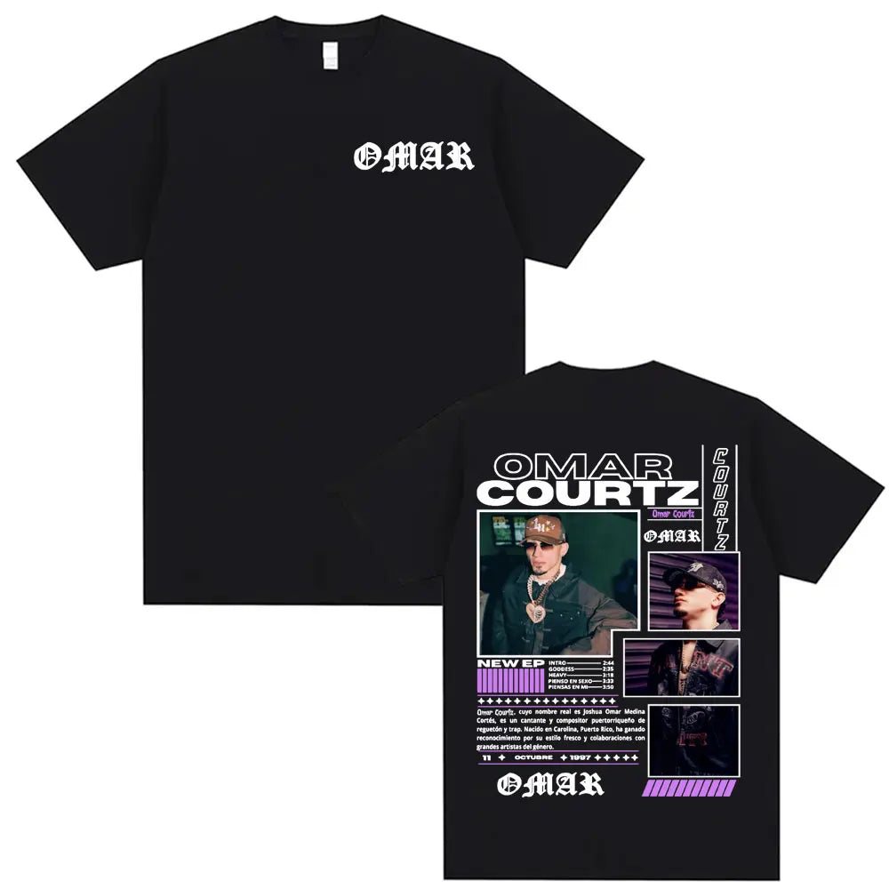 Rapper Omar Courtz Primera Musa 2025 Graphic T-shirts Men Women Vintage 90s Hip Hop Gothic T Shirt Summer Tops Oversized T-shirt