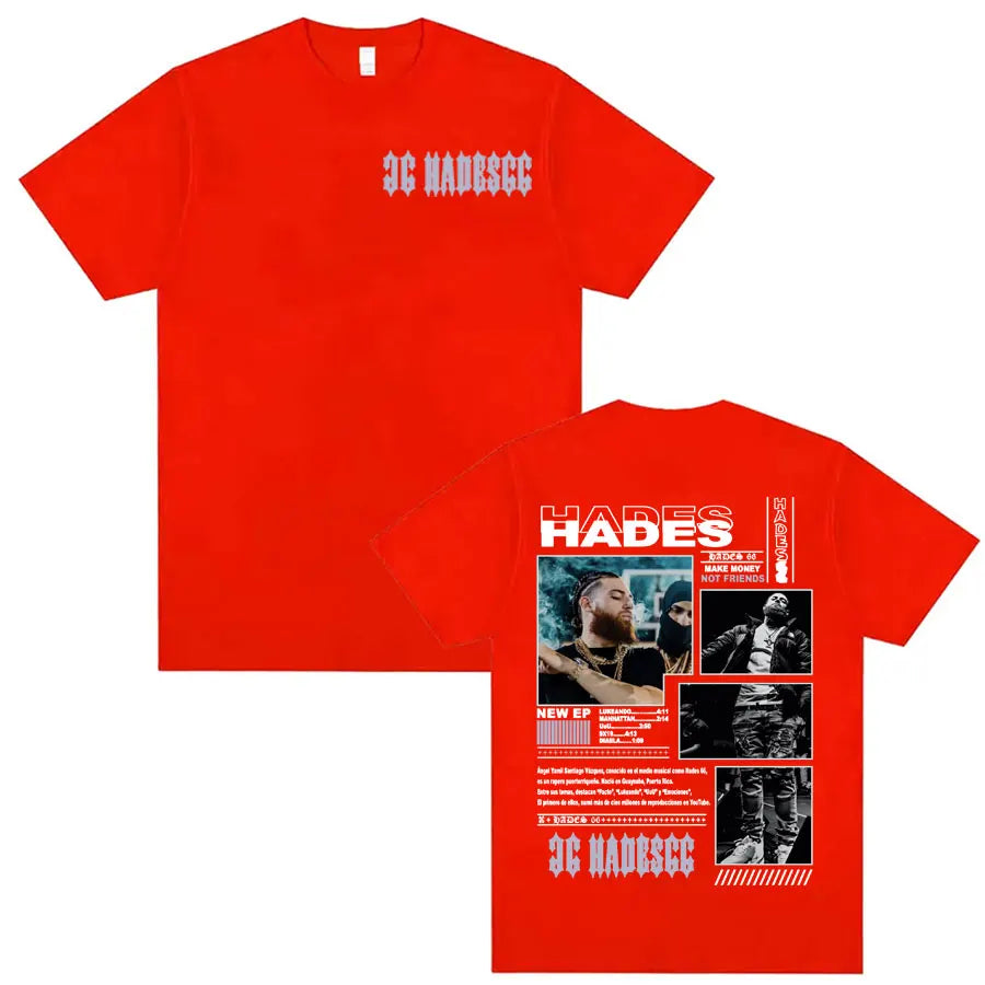 Rapper Hades 66 Make Money Not Friends Album Cover T Shirts Men Women Fashion Hip Hop Pop Music Short Sleeve 100% Cotton T-shirt