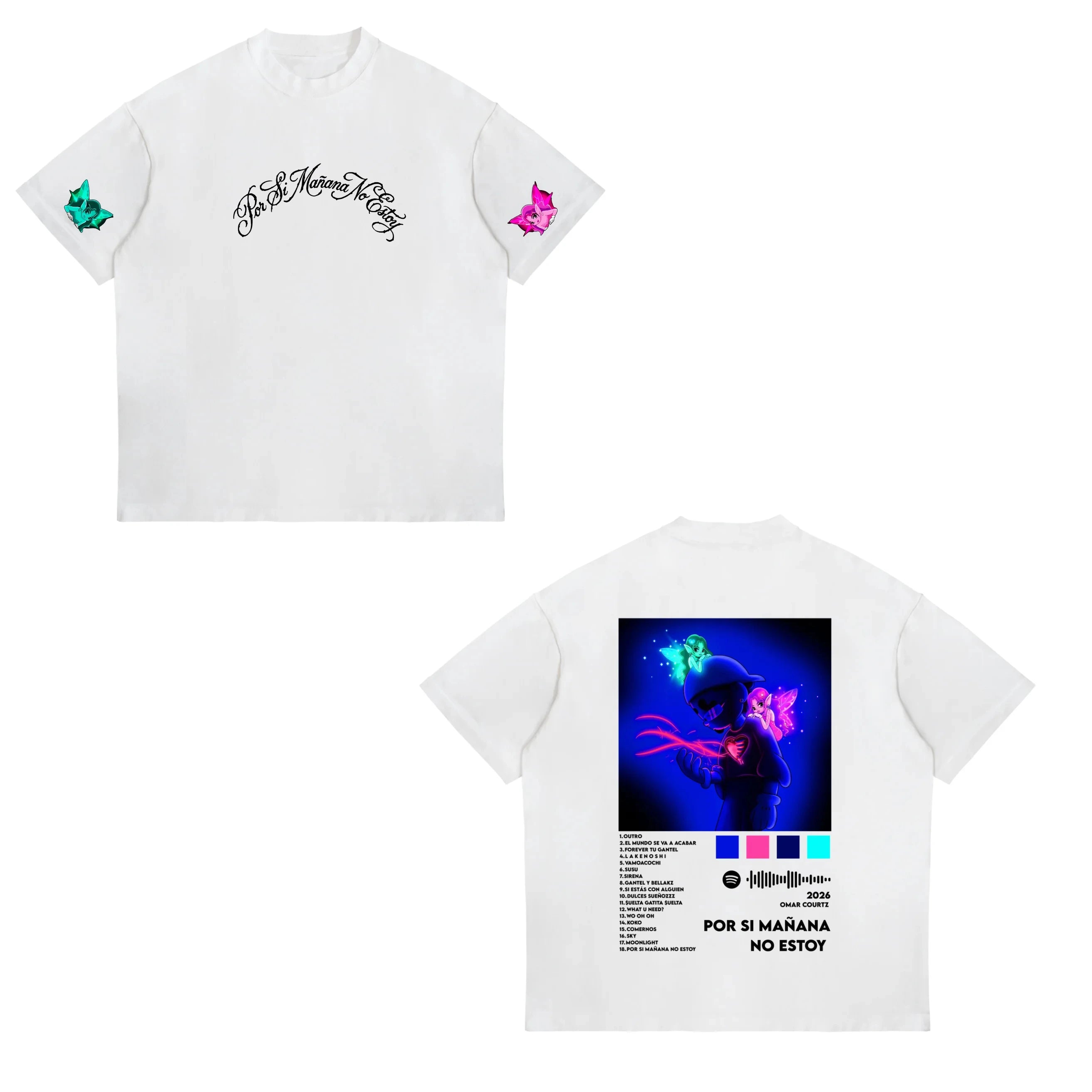 Singer Omar Courtz Primera Musa Tour 2025 New T-shirt Men Women Fashion Harajuku T Shirt Vintage Oversized Cotton T-shirts