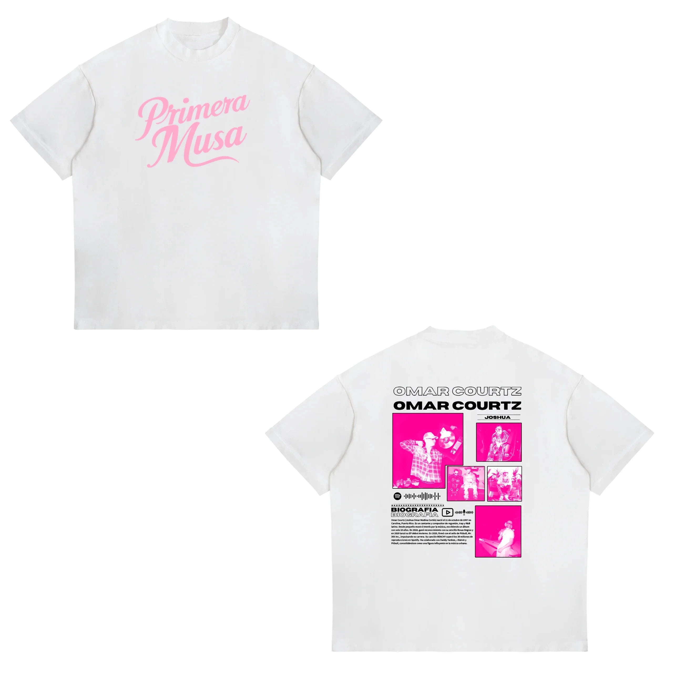 Singer Omar Courtz Primera Musa Tour 2025 New T-shirt Men Women Fashion Harajuku T Shirt Vintage Oversized Cotton T-shirts