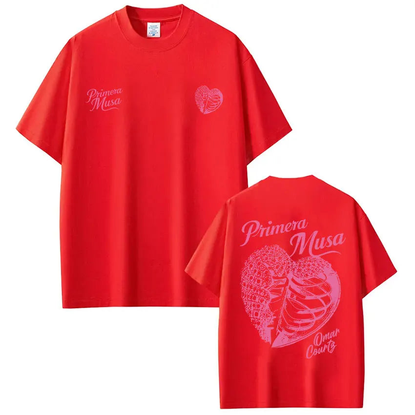 Omar Courtz Primera Musa Album Tour Merch T Shirt Men's Women Hip Hop Fashion T-shirt Casual Cotton Loose Short Sleeve T-shirts