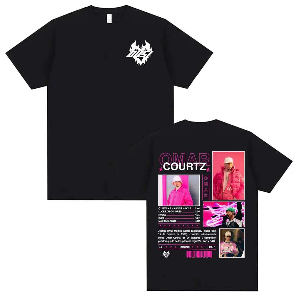 Rapper Omar Courtz Primera Musa 2025 Graphic T-shirts Men Women Vintage 90s Hip Hop Gothic T Shirt Summer Tops Oversized T-shirt