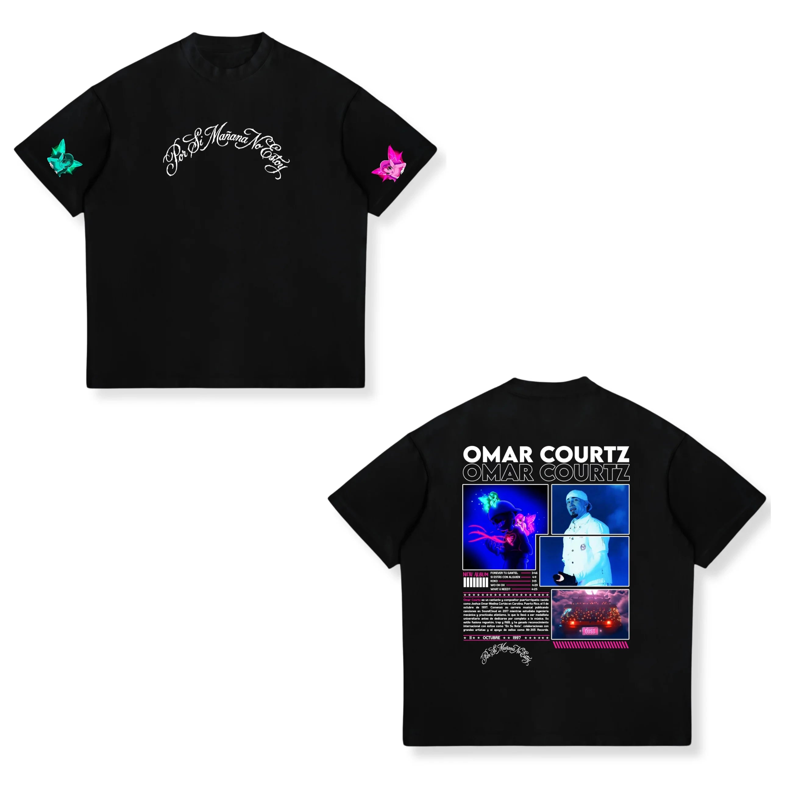Singer Omar Courtz Primera Musa Tour 2025 New T-shirt Men Women Fashion Harajuku T Shirt Vintage Oversized Cotton T-shirts
