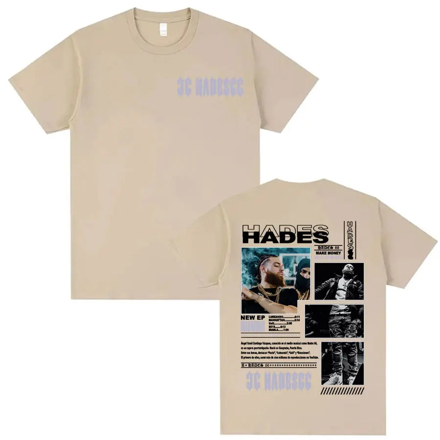 Rapper Hades 66 Make Money Not Friends Album Cover T Shirts Men Women Fashion Hip Hop Pop Music Short Sleeve 100% Cotton T-shirt