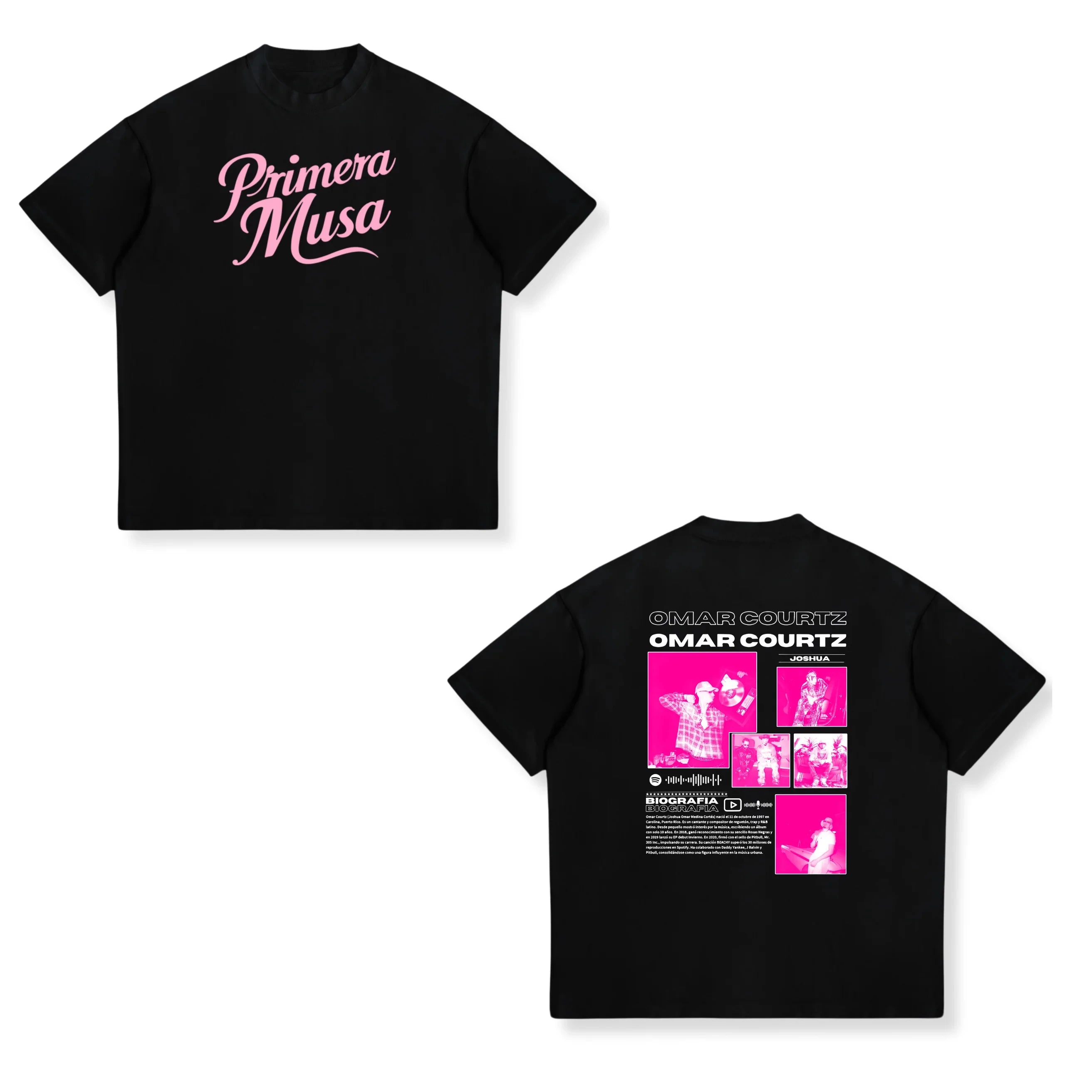 Singer Omar Courtz Primera Musa Tour 2025 New T-shirt Men Women Fashion Harajuku T Shirt Vintage Oversized Cotton T-shirts