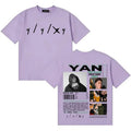 Rapper Yan Block Harajuku Tide T Shirt Men's Casual High Quality Short Sleeve T-shirts Cotton Classic Loose Oversized Tee Shirts